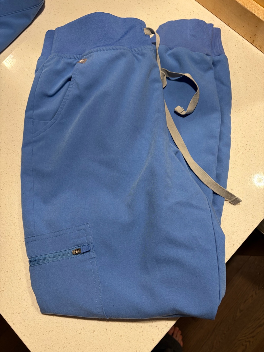 Capri Blue Figs High Waisted Zamora™ Jogger Scrub Pants